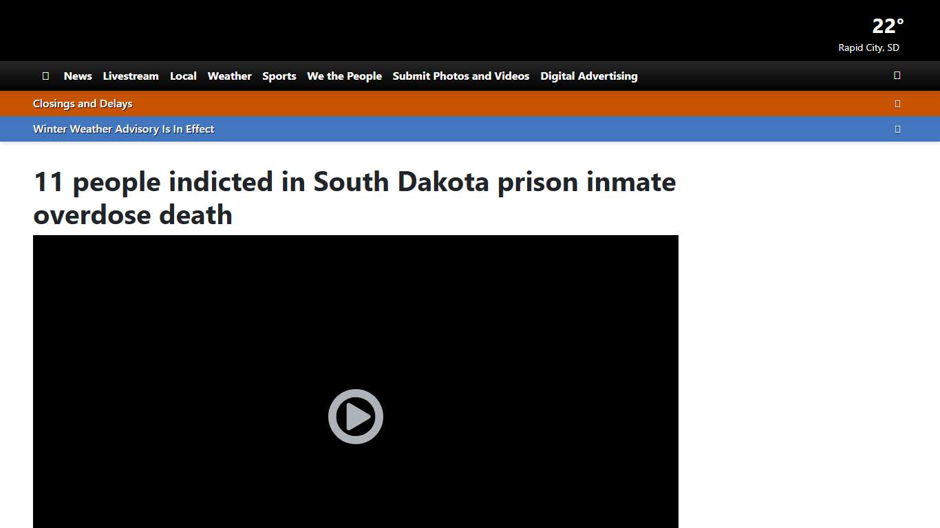 11 people indicted in South Dakota prison inmate overdose death